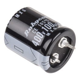 200 pcs - Rubycon 100μF Aluminium Electrolytic Capacitor 400V dc, Snap-In - 400MXG100MSN22X25