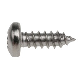 1 Bag of 100 - RS PRO Plain Stainless Steel Pan Head Self Tapping Screw, N°8 x 1/2in Long 13mm Long