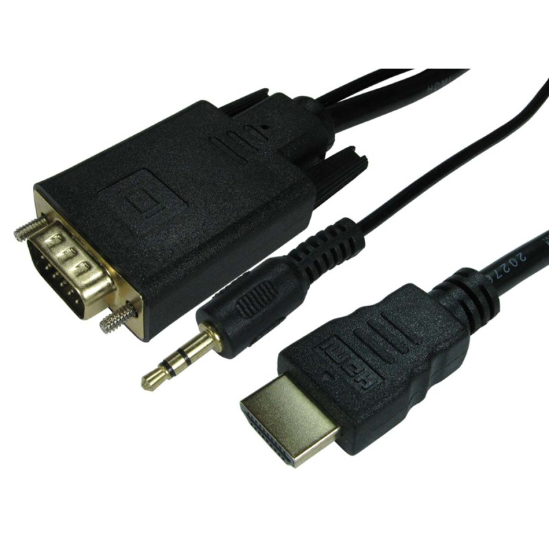 1 pcs - RS PRO Male HDMI to Male VGA Cable, 1m