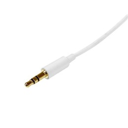 1 pcs - StarTech.com Male 3.5mm Stereo Jack to Male 3.5mm Stereo Jack Aux Cable, White, 3m