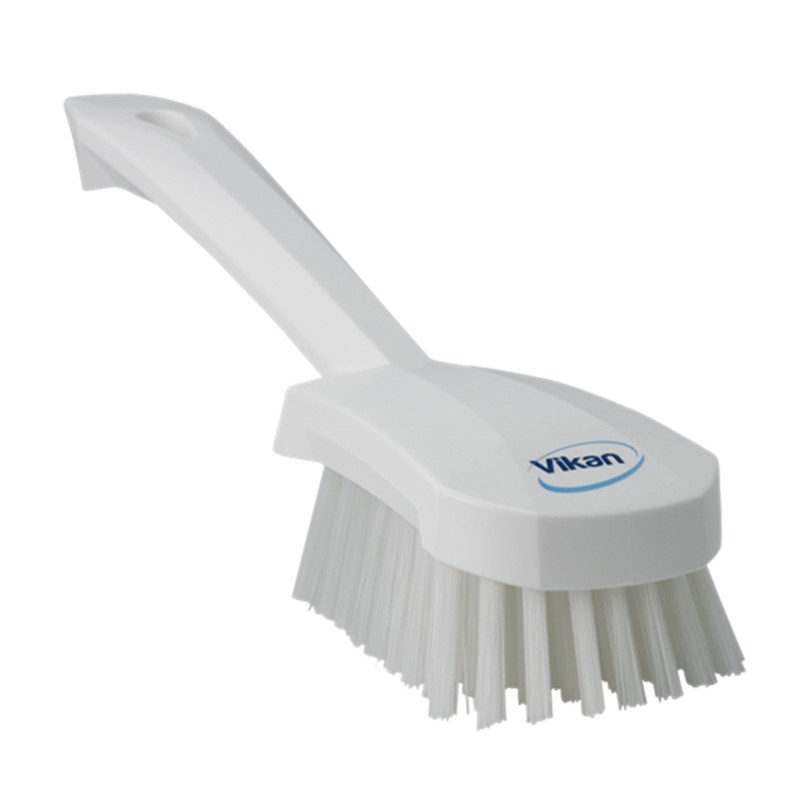1 pcs - Vikan Hard Bristle White Scrubbing Brush, 36mm bristle length, Polyester bristle material