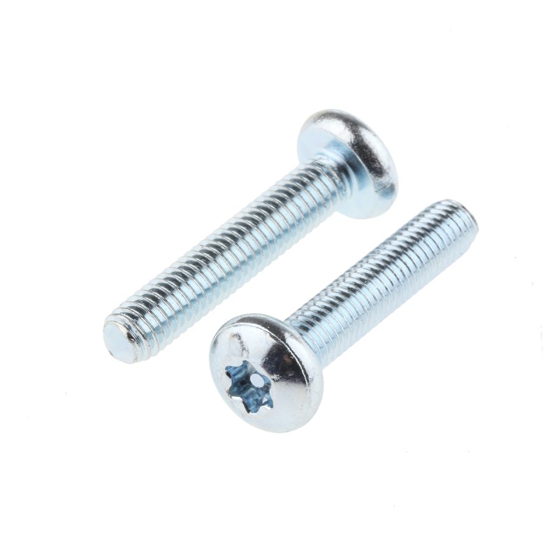1 Bag of 100 - RS PRO Bright Zinc Plated Pan Steel Tamper Proof Security Screw, M5 x 25mm