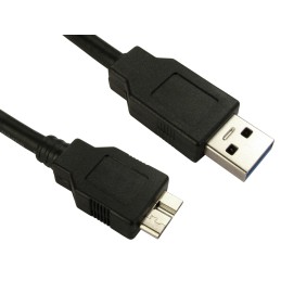 1 pcs - RS PRO USB 3.0 Cable, Male USB A to Male Micro USB B Cable, 2m