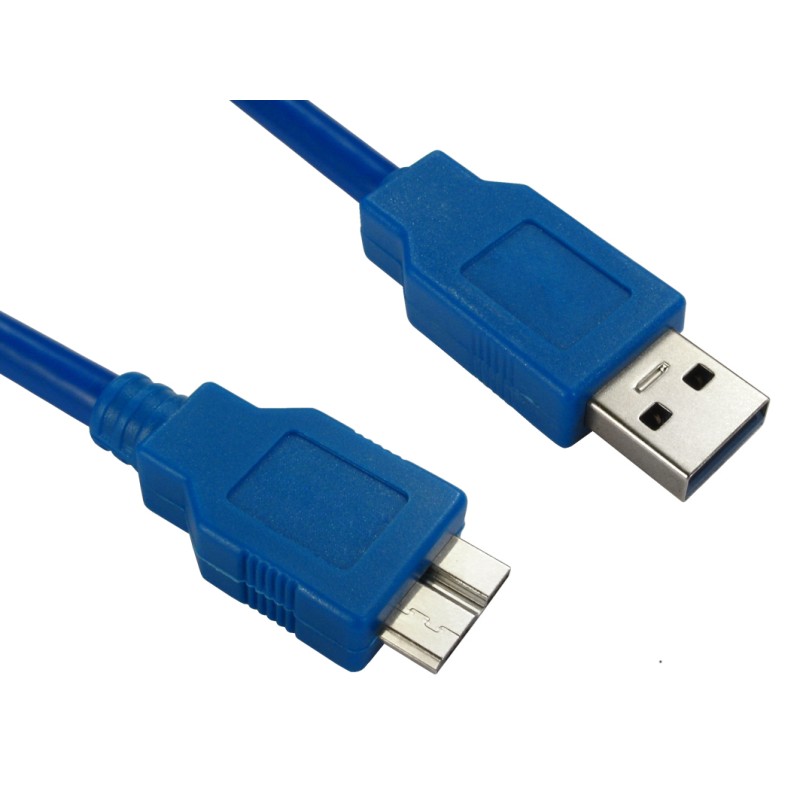 1 pcs - RS PRO USB 3.0 Cable, Male USB A to Male Micro USB B Cable, 2m