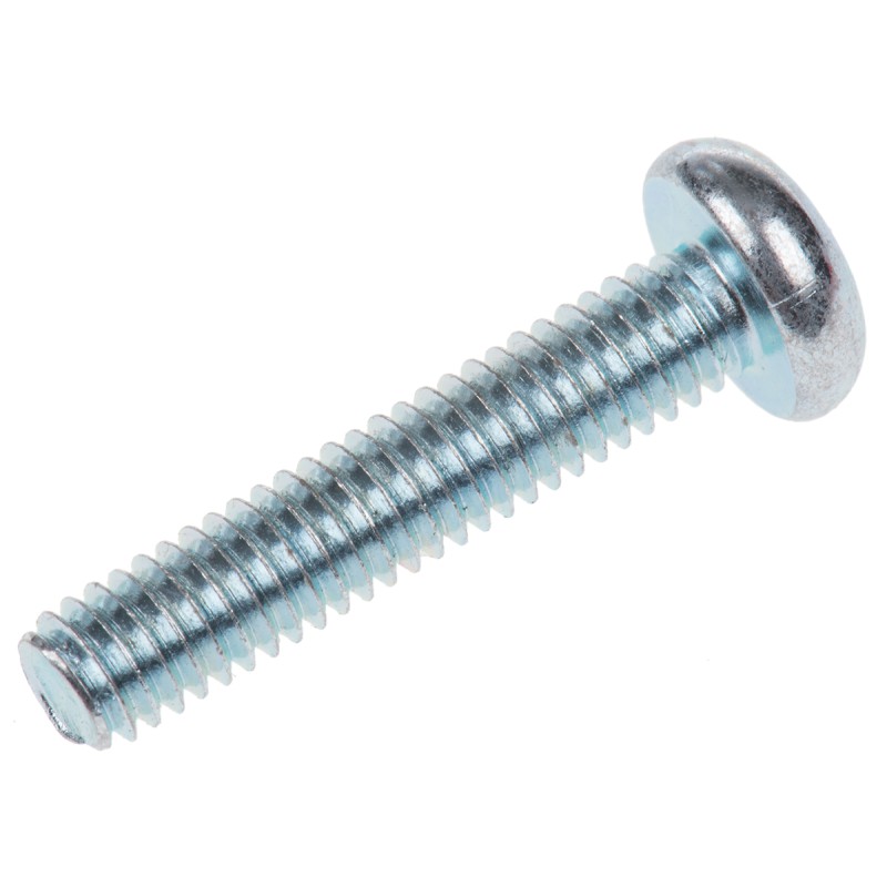 1 Bag of 100 - RS PRO Bright Zinc Plated Pan Steel Tamper Proof Security Screw, M4 x 20mm