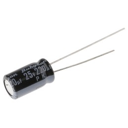 2000 pcs - Rubycon 220μF Aluminium Electrolytic Capacitor 25V dc, Radial, Through Hole - 25PK220MEFC6.3X11