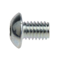1 Bag of 100 - RS PRO Bright Zinc Plated Steel Hex Socket Button Screw, ISO 7380, M4 x 6mm