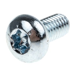 1 Bag of 100 - RS PRO Bright Zinc Plated Pan Steel Tamper Proof Security Screw, M6 x 12mm