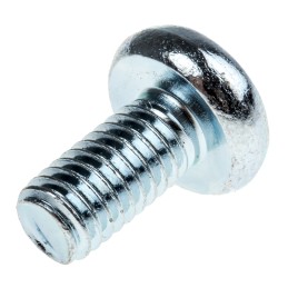 1 Bag of 100 - RS PRO Bright Zinc Plated Pan Steel Tamper Proof Security Screw, M6 x 12mm