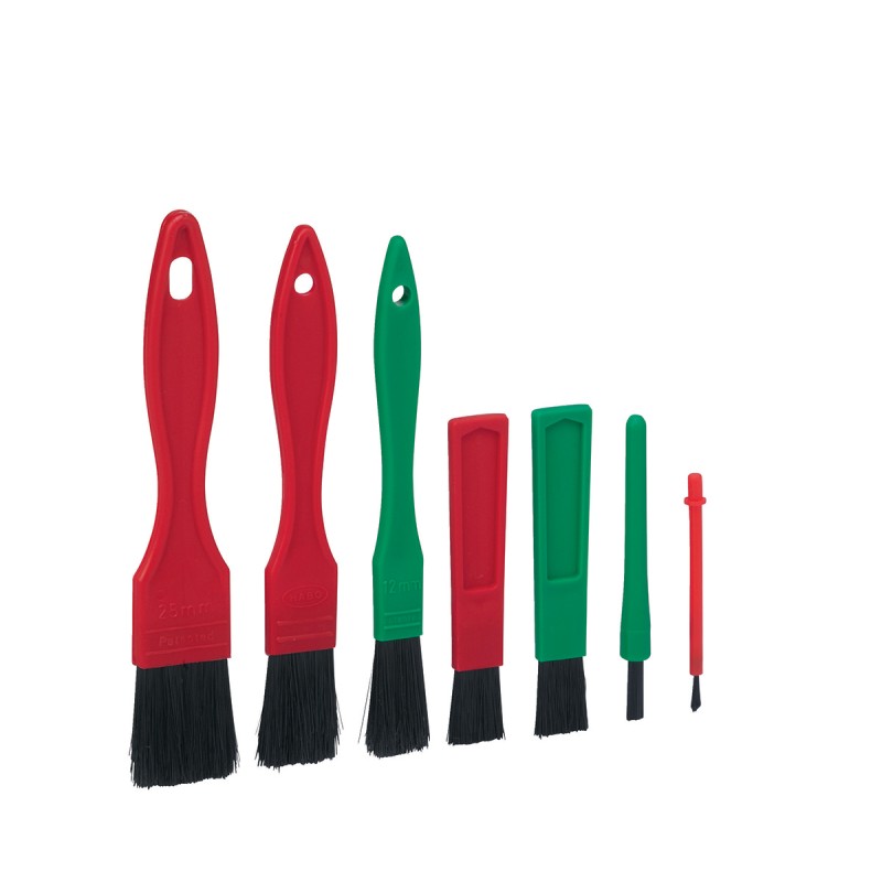 1 pcs - Vikan Soft Bristle Green, Red Scrubbing Brush, Polyethylene bristle material