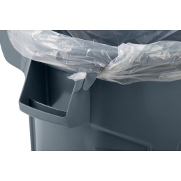 1 pcs - Rubbermaid Commercial Products Brute Wheeled 44gal Grey Polypropylene Waste Bin