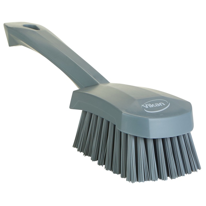 1 pcs - Vikan Hard Bristle Grey Scrubbing Brush, 36mm bristle length, PET bristle material