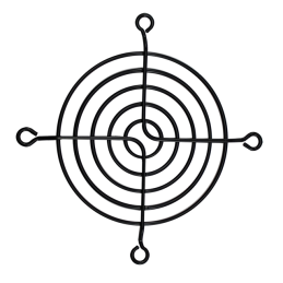 10 pcs : G80-18B - FAN GUARD METAL 80MM BLACK