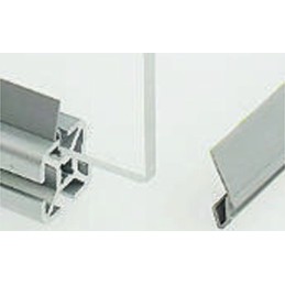 1 Lot of 3 - FlexLink Grey PVC Rim Strip, 11mm Groove Size, 3m Length