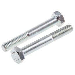 1 Bag of 100 - Bright Zinc Plated Steel, Hex Bolt, M6 x 45mm