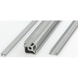 1 Lot of 3 - FlexLink Grey PVC Cover Strip, 5.5mm Groove Size, 3m Length