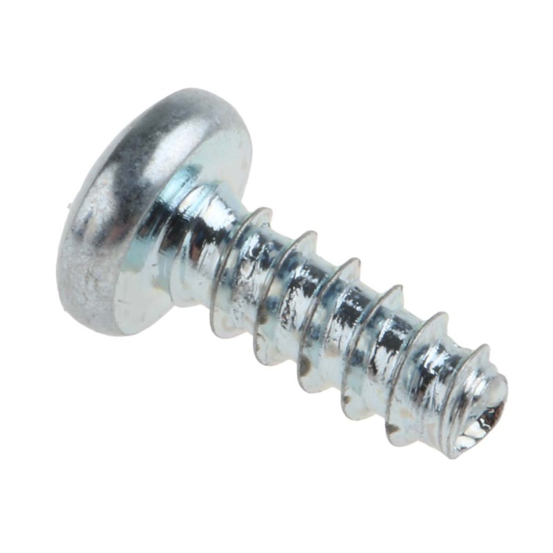 1 Bag of 100 - RS PRO Bright Zinc Plated, Clear Passivated Steel Pan Head Thread Forming Screw, N°6 x 9mm Long