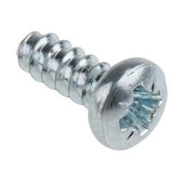1 Bag of 100 - RS PRO Bright Zinc Plated, Clear Passivated Steel Pan Head Thread Forming Screw, N°6 x 9mm Long