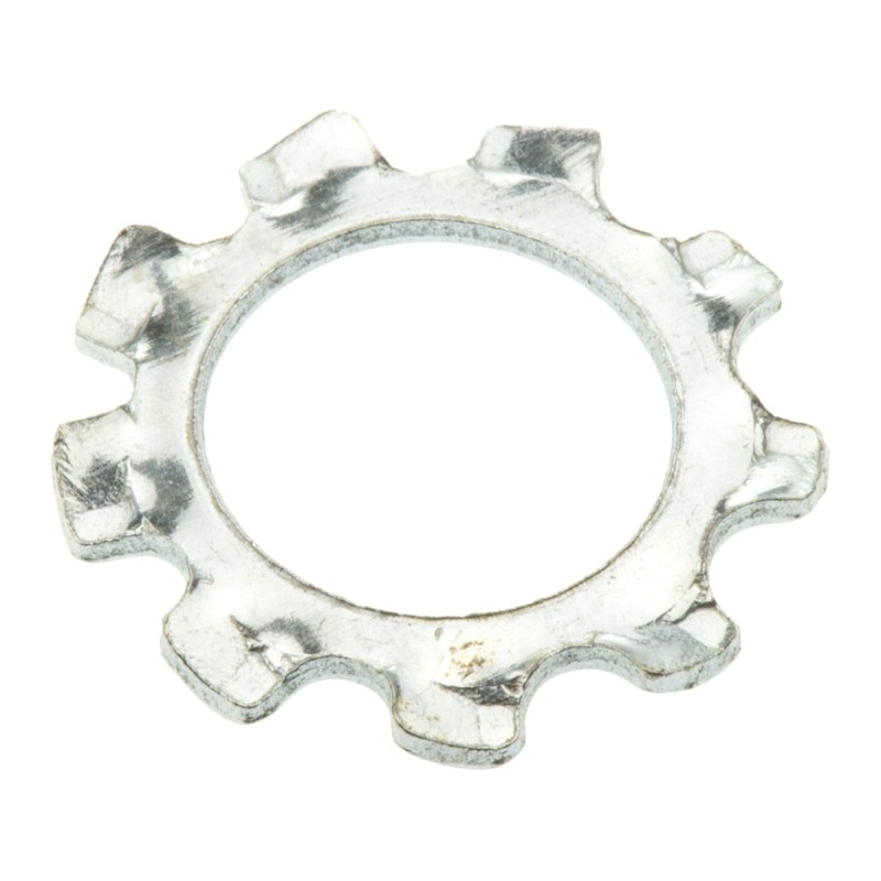 1 Bag of 100 - Bright Zinc Plated Steel External Tooth Lock Washer, M10