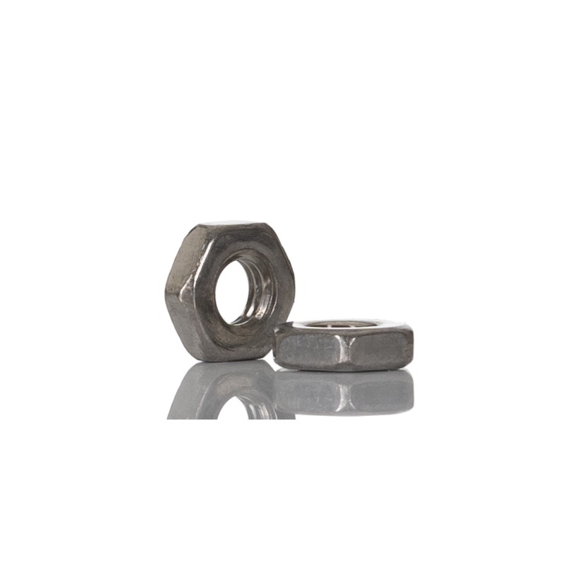 1 Bag of 100 - RS PRO, Plain Stainless Steel Hex Nut, DIN 439, M3
