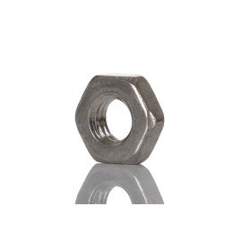 1 Bag of 100 - RS PRO, Plain Stainless Steel Hex Nut, DIN 439, M3