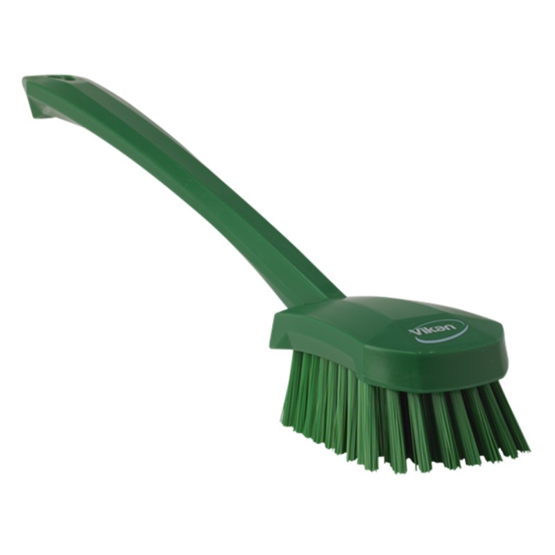 1 pcs - Vikan Hard Bristle Green Scrubbing Brush, 36mm bristle length, Polyester bristle material