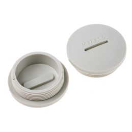 50 pcs - RS PRO Blanking Plug, M32, 31.7mm Hole Diameter, Nylon 66, 36.6mm Diameter, Threaded