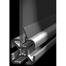 1 Lot of 3 - FlexLink Grey PVC Rim Strip, 7.2mm Groove Size, 3m Length