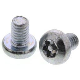 1 Bag of 100 - RS PRO Bright Zinc Plated Pan Steel Tamper Proof Security Screw, M4 x 6mm
