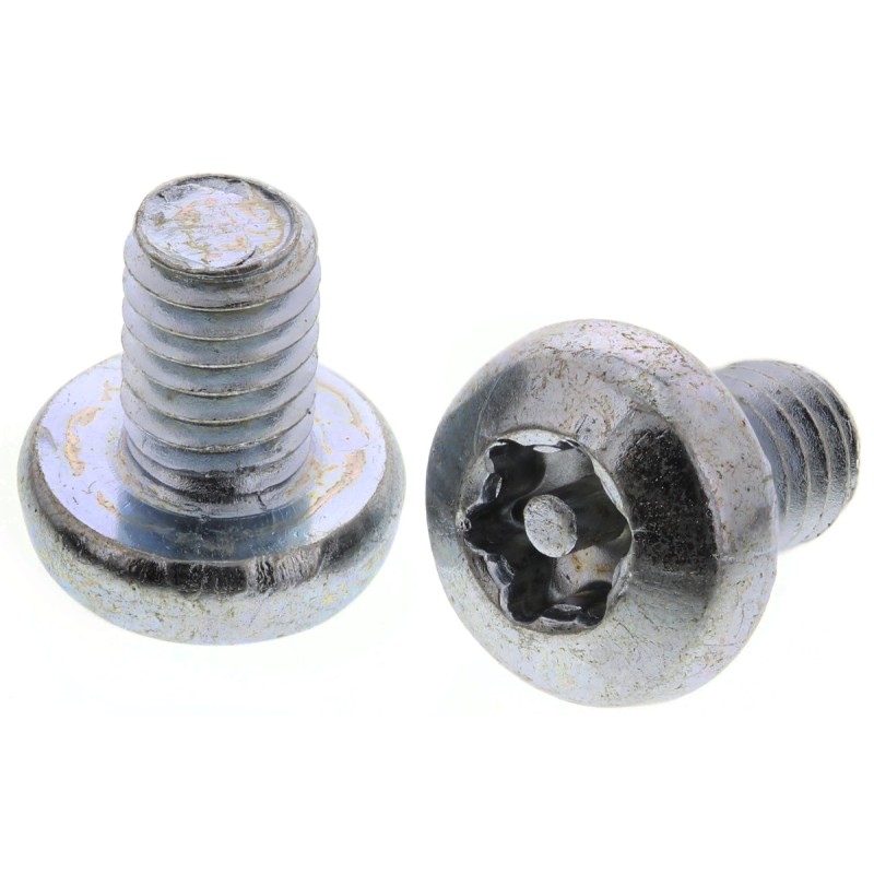 1 Bag of 100 - RS PRO Bright Zinc Plated Pan Steel Tamper Proof Security Screw, M4 x 6mm
