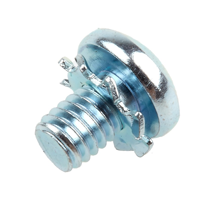 1 Bag of 100 - RS PRO M4 x 6 mmmm Zinc Plated Steel Pan Head Sems Screw, External Tooth Washer