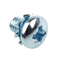 1 Bag of 100 - RS PRO M4 x 6 mmmm Zinc Plated Steel Pan Head Sems Screw, External Tooth Washer