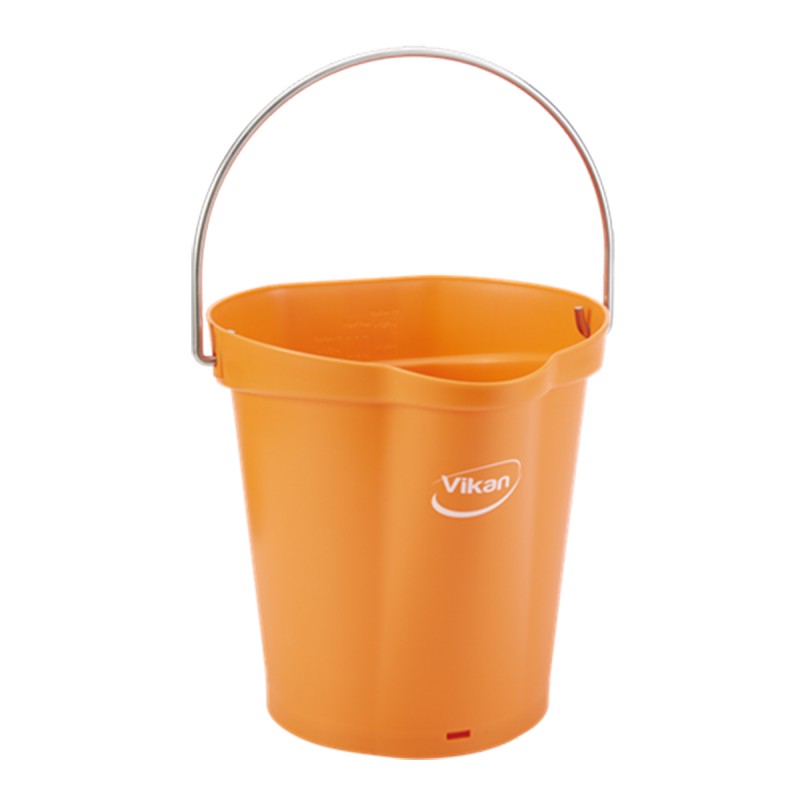 1 pcs - 6L Plastic Orange Bucket With Handle