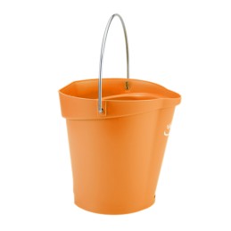 1 pcs - 6L Plastic Orange Bucket With Handle