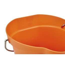 1 pcs - 6L Plastic Orange Bucket With Handle