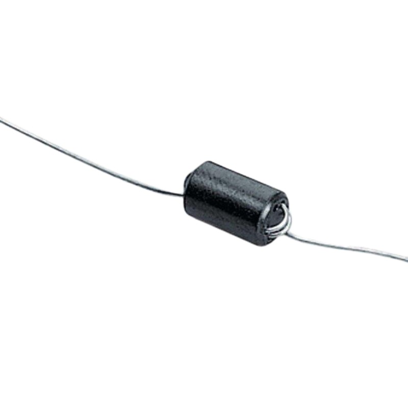5 pcs - Wurth Elektronik Ferrite Bead, 6 (Dia.) x 15mm (Axial), 720Ω impedance at 25 MHz, 1240Ω impedance at 100 MHz