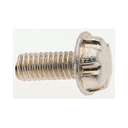 1 Bag of 100 - System Zero Zinc Plated Flange Button Steel Tamper Proof Security Screw, M6 x 19mm