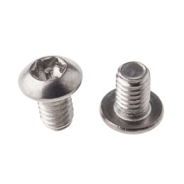 1 Bag of 100 - RS PRO Plain Button Stainless Steel Tamper Proof Security Screw, M4 x 6mm
