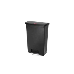 1 pcs - Rubbermaid Commercial Products Slim Jim 90L Black Pedal Waste Bin