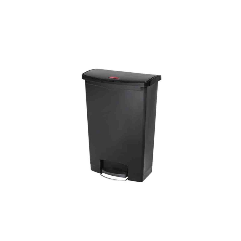 1 pcs - Rubbermaid Commercial Products Slim Jim 90L Black Pedal Waste Bin