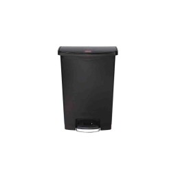 1 pcs - Rubbermaid Commercial Products Slim Jim 90L Black Pedal Waste Bin