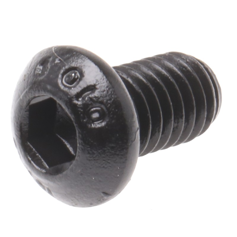 1 Bag of 100 - RS PRO Black, Self-Colour Steel Hex Socket Button Screw, ISO 7380, M6 x 10mm