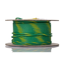 1 Reel of 30 M - Alpha Wire EcoWire Series Green/Yellow 5.2 mm² Hook Up Wire, 10 AWG, 105/0.25 mm, 30m, MPPE Insulation