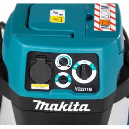 1 pcs - Makita VC2211MX1/2 Cylinder Wet and Dry Vacuum Cleaner for Dust Extraction, 5m Cable, 240V ac, UK Plug