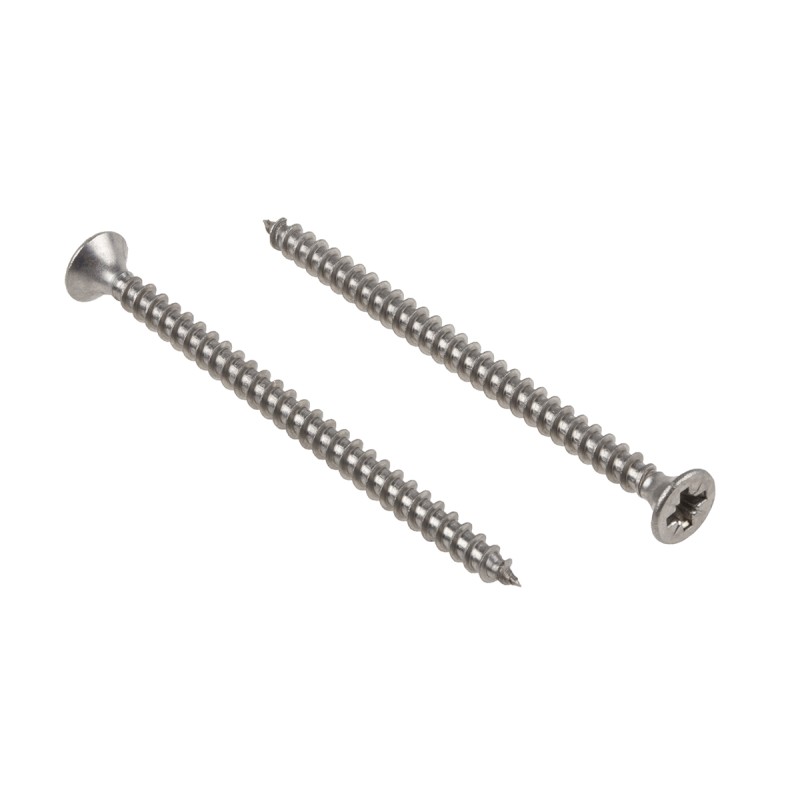 1 Bag of 100 - RS PRO Pozidriv Countersunk Stainless Steel Wood Screw, A2 304, 4mm Thread, 60mm Length