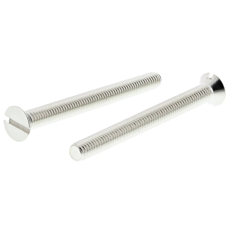 1 Bag of 100 - RS PRO Slot Countersunk Brass Machine Screw DIN 963, M5x50mm