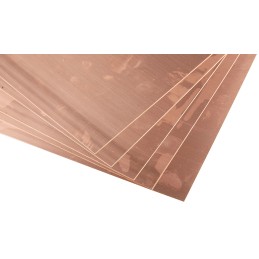 1 Lot of 5 - RS PRO Copper Metal Sheet 300mm x 300mm, 0.35mm Thick
