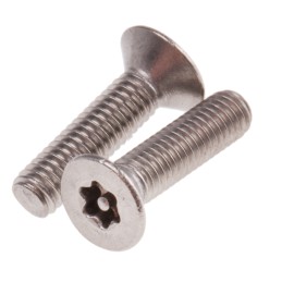 1 Bag of 100 - RS PRO Plain Countersunk Stainless Steel Tamper Proof Security Screw, M3 x 12mm