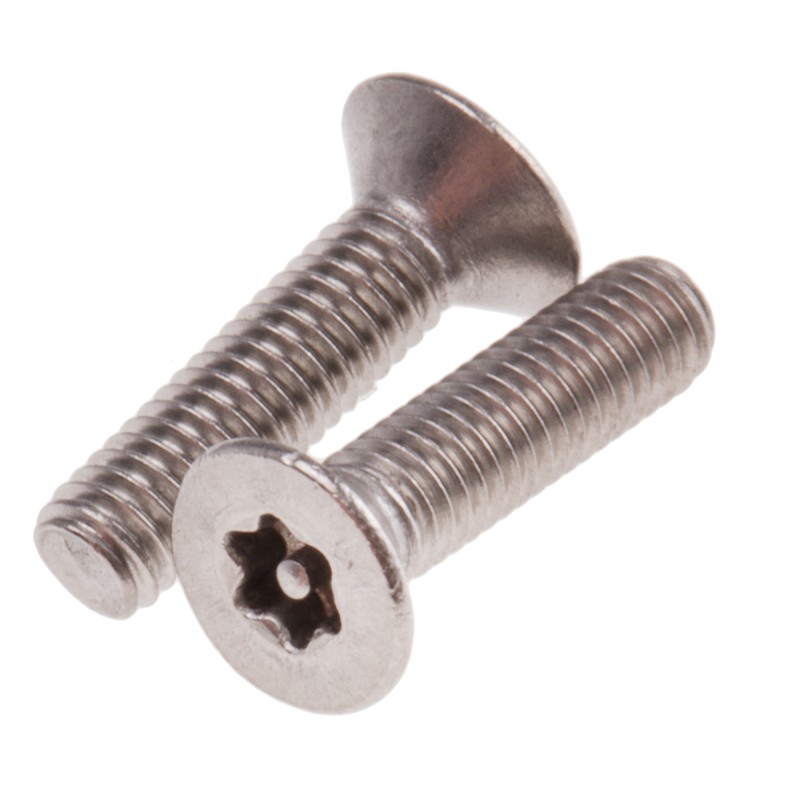 1 Bag of 100 - RS PRO Plain Countersunk Stainless Steel Tamper Proof Security Screw, M3 x 12mm