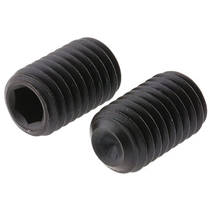 1 Bag of 100 - Black, Self-Colour Steel Hex M6 x 20mm Grub Screw